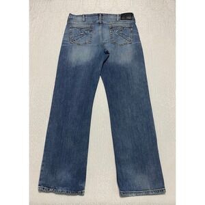 Rock Republic Grady Relaxed Straight Jeans Men's 36x34 Blue Cotton Faded